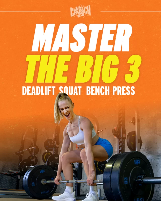 Start July strong, literally. If you want real results in the gym, you’ve gotta build from the ground up. That means mastering the fundamentals: Squat, Bench, Deadlift - aka the Big 3.  Whether you're training for strength, size, or just better movement, your form matters more than your numbers. These aren’t just lifts - they’re the foundation of your strength journey.  #CrunchFitnessau #StrengthTraining #BigThreeLifts #FormFirst #SquatBenchDeadlift #FitnessTips #CrunchFam