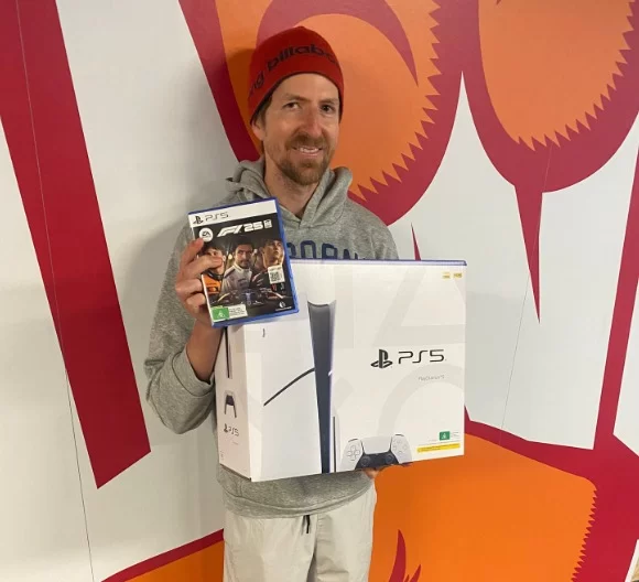 Timothy scored big during last month’s WOFF 👏🎮 A brand new PS5, the new F1 2025 game AND $200 in Gold Class movie cards?! Not bad for bringing in mates to the gym😏  Feeling FOMO? WOFF is BACK THIS WEEKEND 💥
✔️ Members: Bring a guest during WOFF
✔️ Non-members: Simply visit any Crunch club during WOFF  Go into the draw to win big like Timothy!! — check our latest post for what’s up for grabs for this month!  #workoutforfree #crunchfitnessau #woffwinner